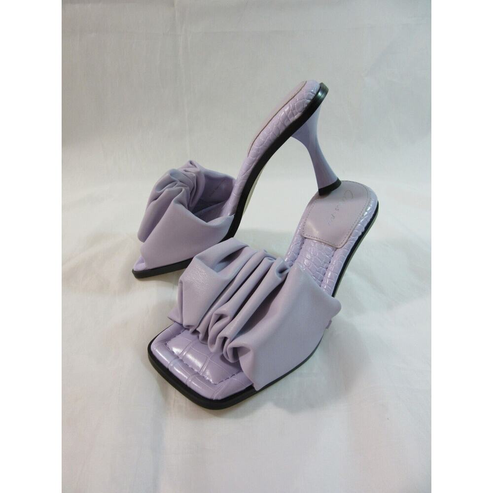 SAM EDELMAN Lavender Slip On Slade Size 6 1/2 Evening Kitten Heel Sandals